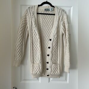 Irish wool sweater cardigan authentic